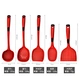 red kitchen utensil crock